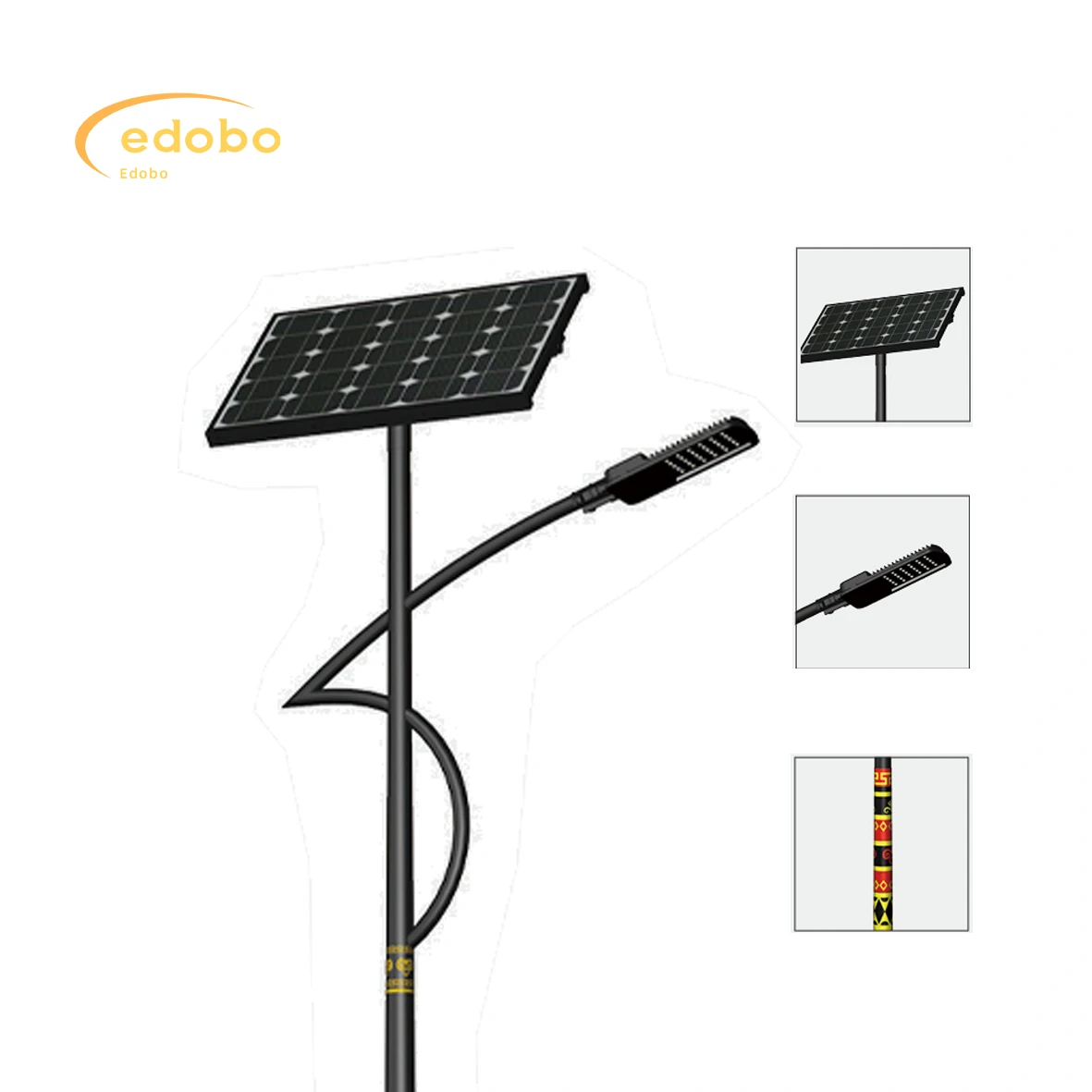 Split solar street light